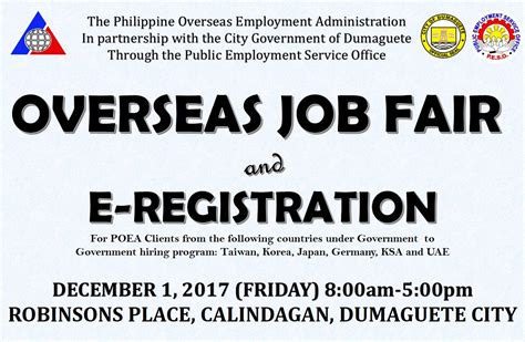 poea dumaguete|Public Employment Service Office .